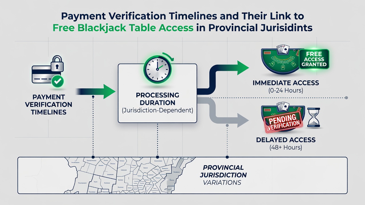 Players accessing free blackjack tables after payment verification completes
